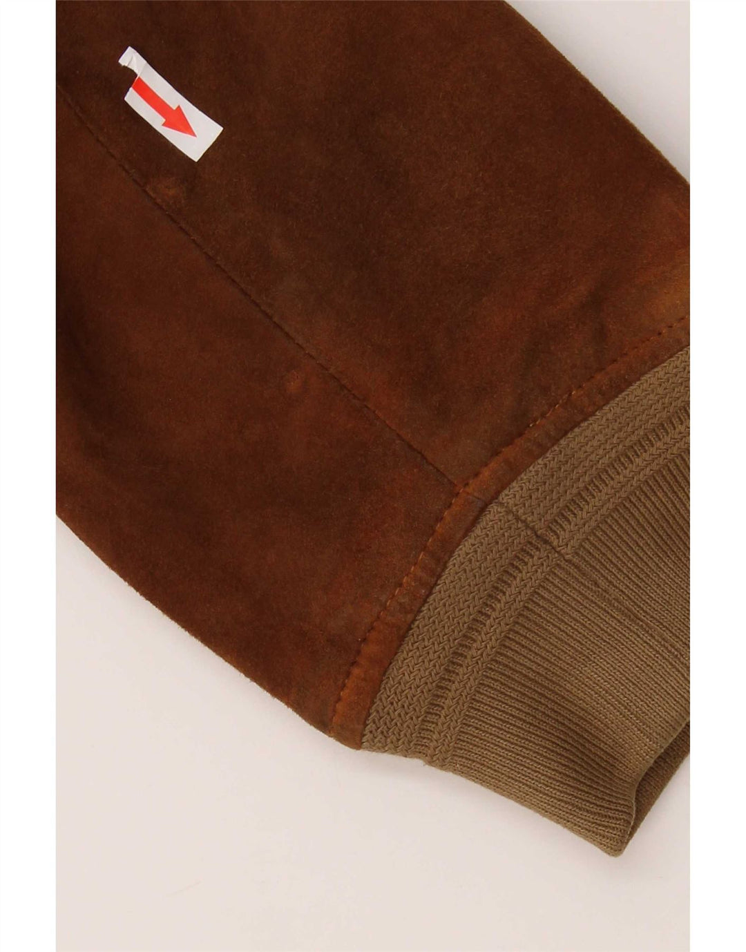 Project Classico Mens Suede Bomber Jacket UK 42 XL Brown Leather