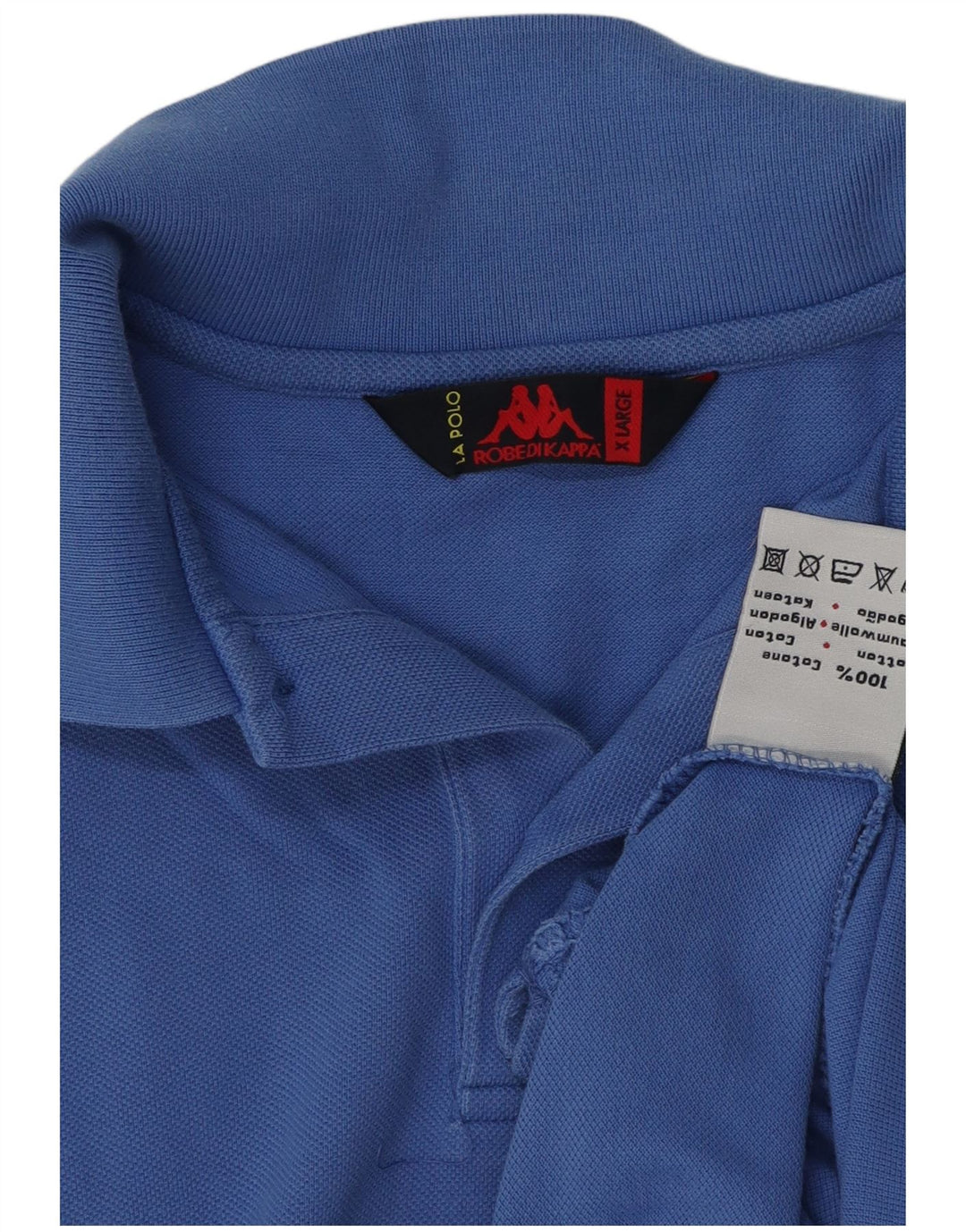 Kappa Mens Polo Shirt XL Blue Cotton