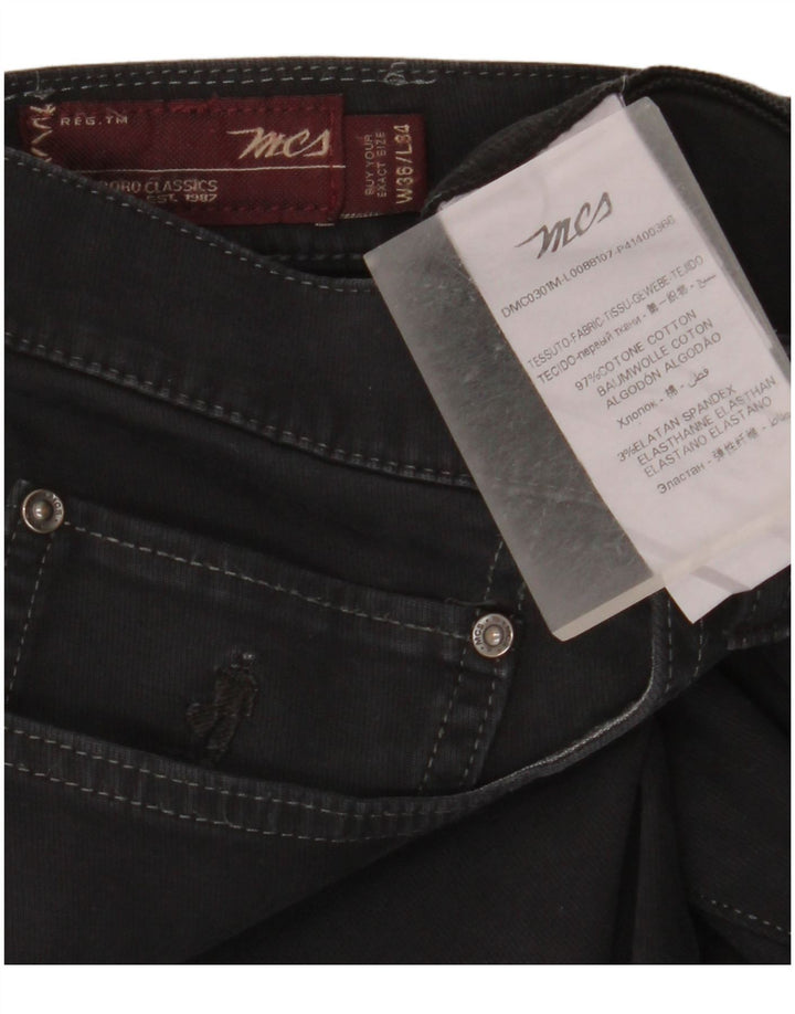 MARLBORO CLASSICS Mens Regular Fit Straight Jeans W36 L34 Black Cotton