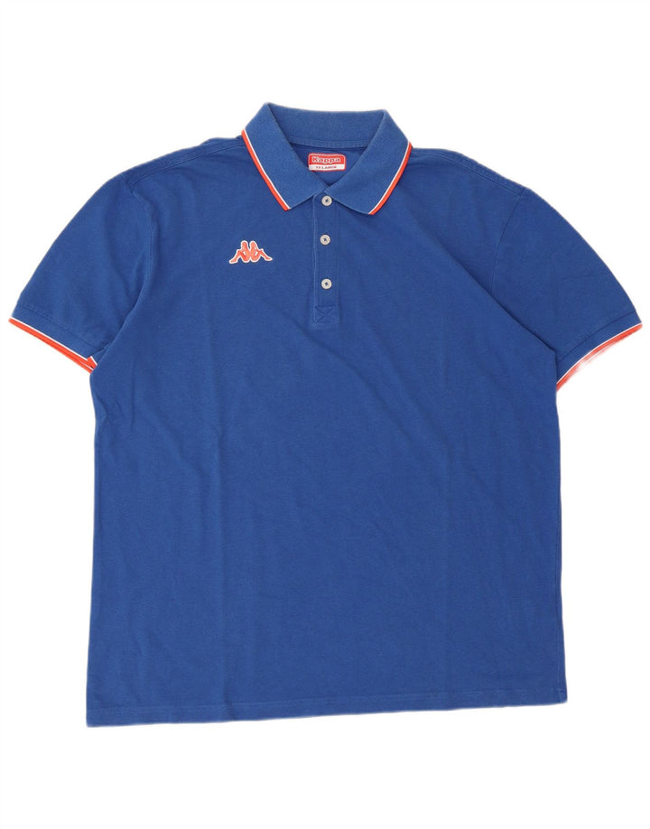 Kappa Mens Polo Shirt 2XL Blue Cotton