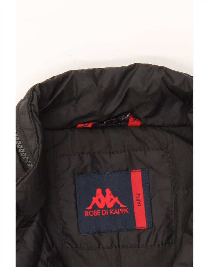 KAPPA Womens Padded Jacket UK 14 Large Black Polyamide Vintage Kappa and Second-Hand Kappa from Messina Hembry 