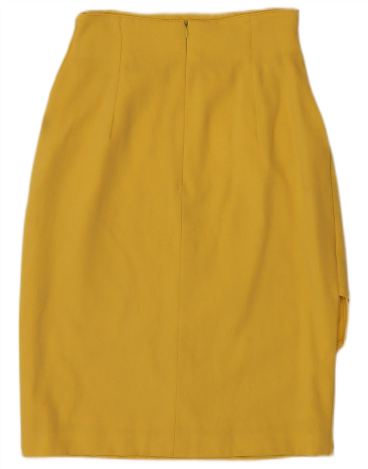 Escada Womens by Margaretha Ley Pencil Skirt EU 38 Medium W26 Yellow
