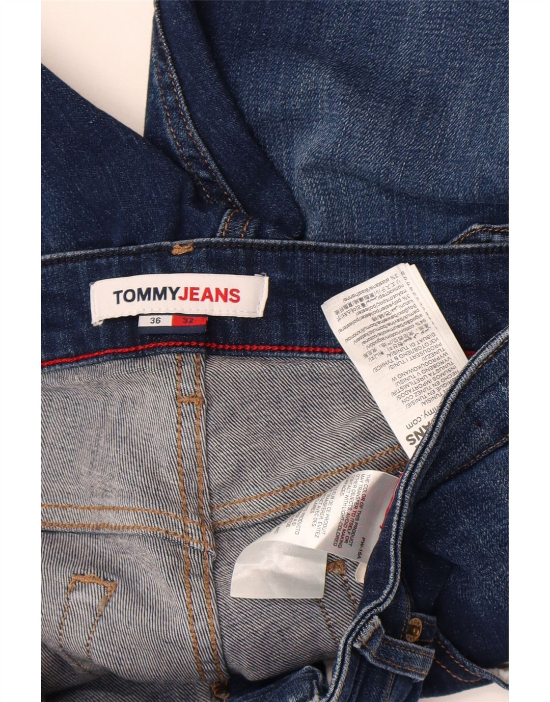 Tommy Hilfiger Mens Slim Jeans W36 L32 Blue Cotton