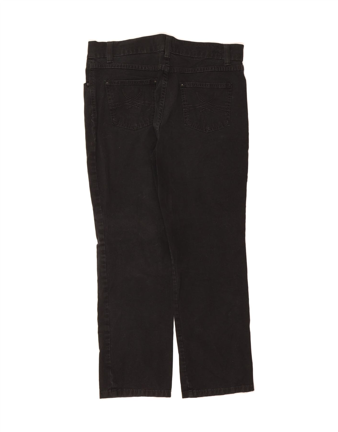 MARKS & SPENCER Womens Cropped Trousers UK 12 Medium W32 L26 Black Vintage Marks & Spencer and Second-Hand Marks & Spencer from Messina Hembry 