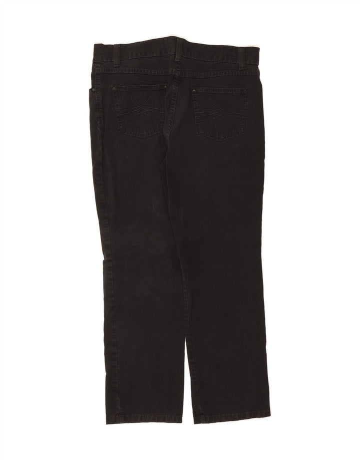 MARKS & SPENCER Womens Cropped Trousers UK 12 Medium W32 L26 Black Vintage Marks & Spencer and Second-Hand Marks & Spencer from Messina Hembry 