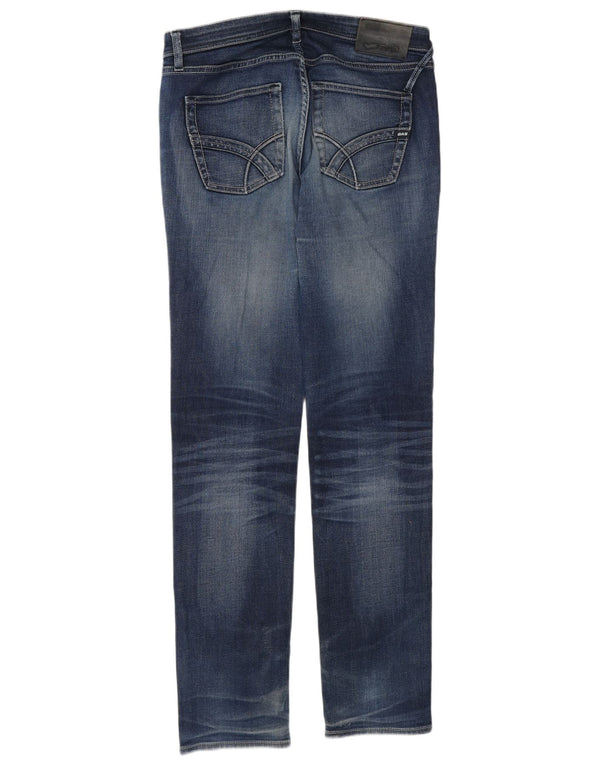 Gas Mens Albert Slim Jeans W32 L34 Blue Cotton