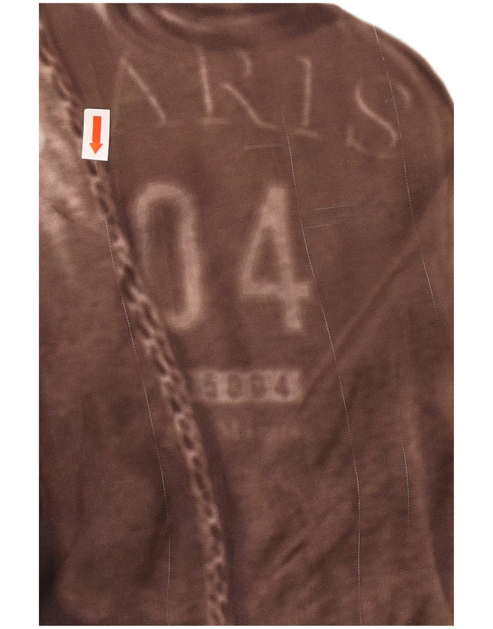 ZARA Womens Paris Basic Dress UK 10 Small Brown Animal Print Modern
