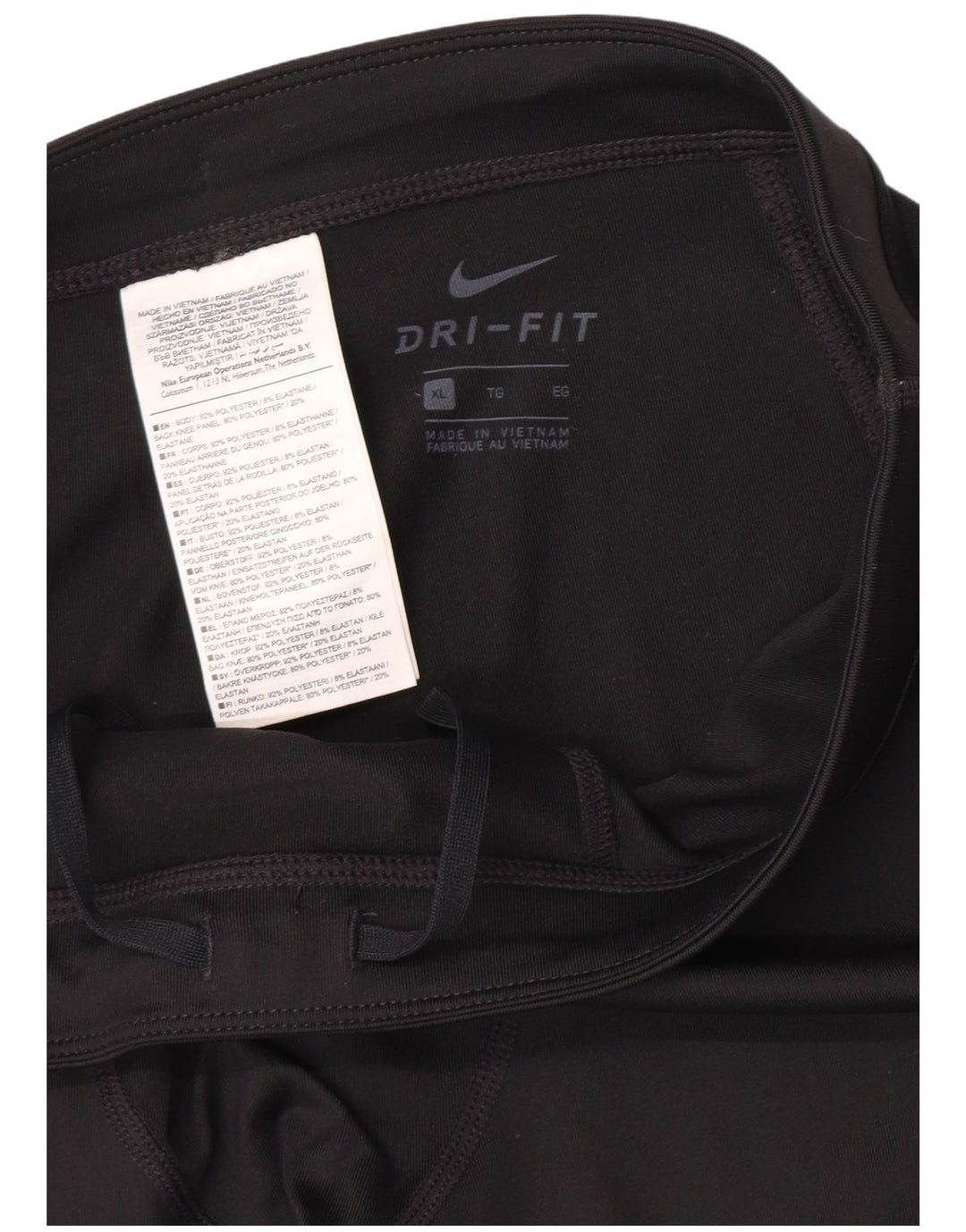 Nike Mens Dri Fit Capri Leggings XL  Black Polyester