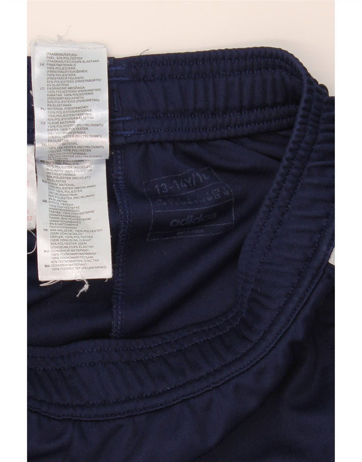 ADIDAS Boys Tracksuit Trousers 13-14 Years  Navy Blue Polyester Vintage Adidas and Second-Hand Adidas from Messina Hembry 