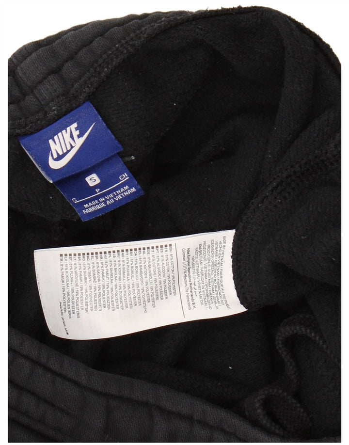 NIKE Mens Tracksuit Trousers Joggers Small Black Cotton