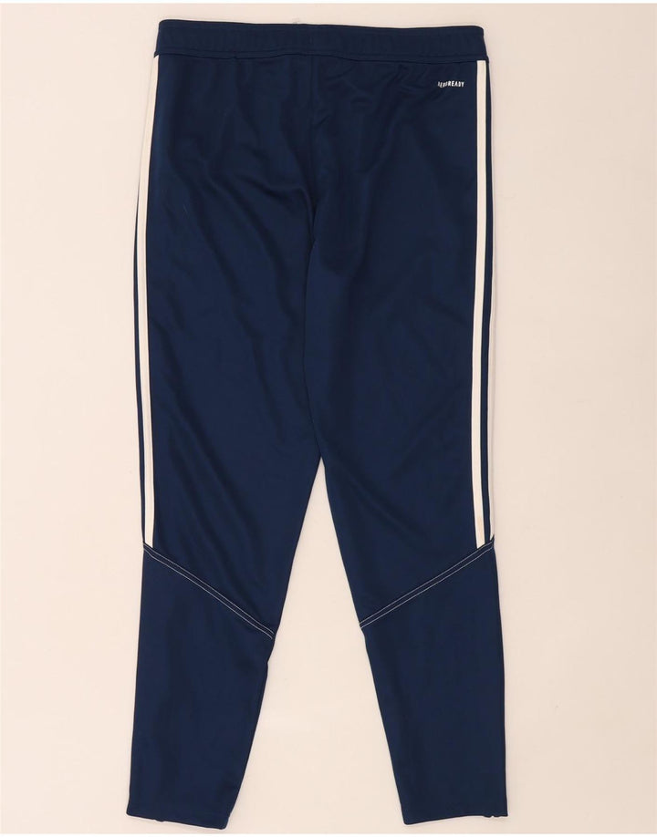 Adidas Mens Aeroready Tracksuit Trousers Medium Navy Blue Polyester
