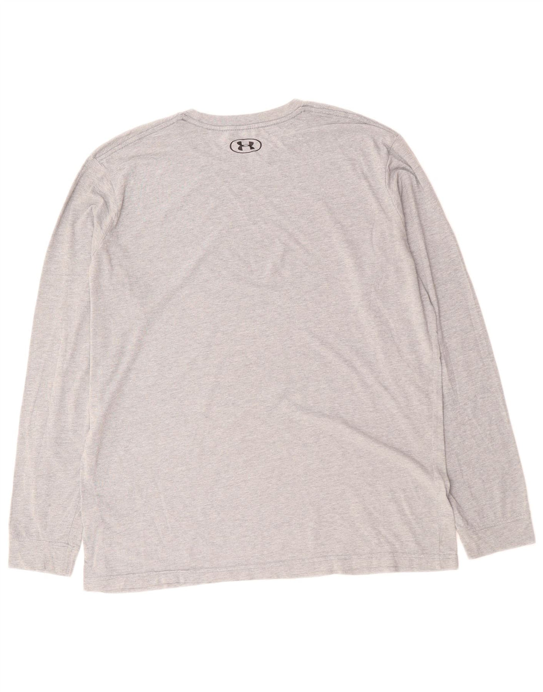 UNDER ARMOUR Mens Heat Gear Top Long Sleeve Large Grey Cotton