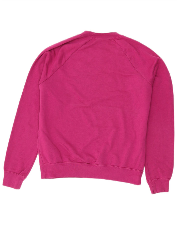 NIKE Womens Oversized Sweatshirt Jumper UK 10 Small Pink Cotton