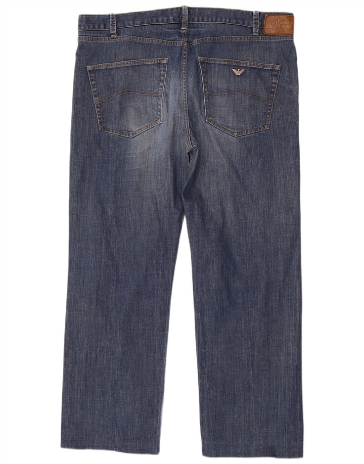 ARMANI Mens Straight Jeans W38 L30  Blue Cotton