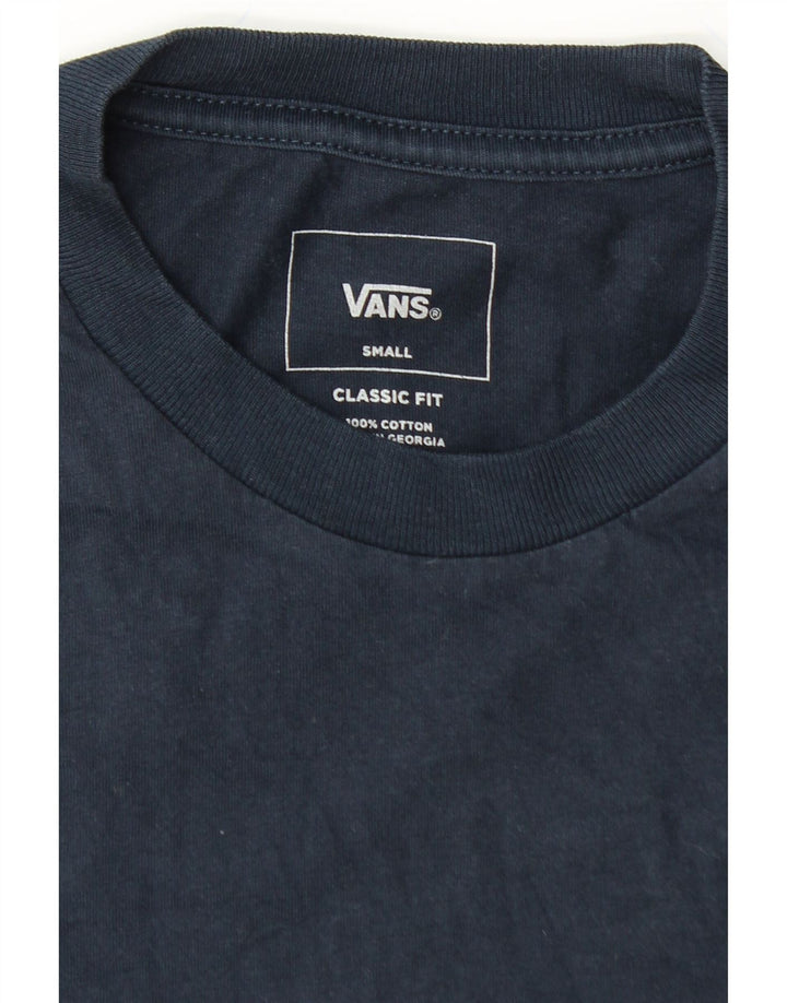 VANS Mens Classic Fit T-Shirt Top Small Navy Blue Vintage Vans and Second-Hand Vans from Messina Hembry 