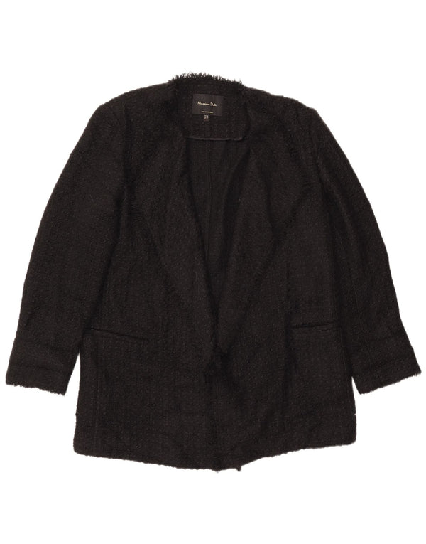 Massimo Dutti Womens Blazer Jacket EU 42 Large Black Acrylic