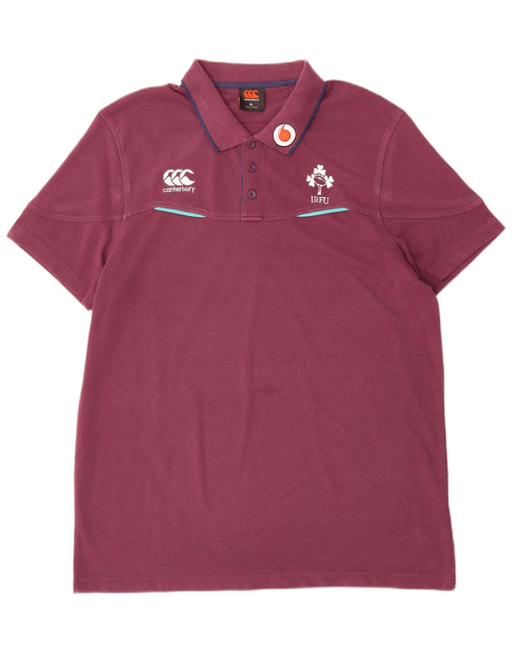 CANTERBURY Mens IRFU Polo Shirt XL Purple Polyester