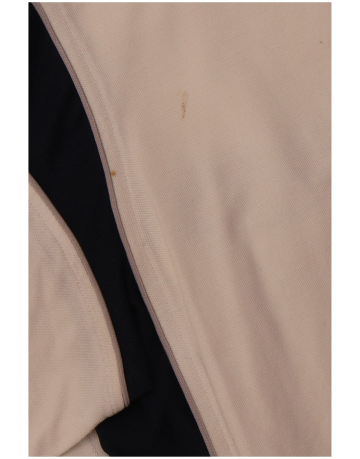 KAPPA Mens T-Shirt Top Small White Colourblock Cotton Sports