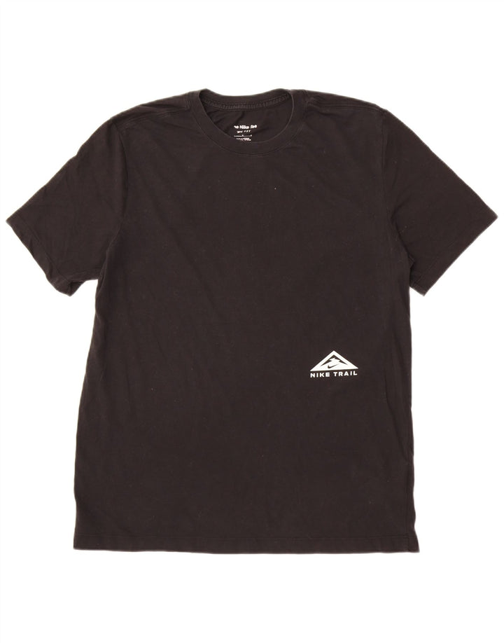 Nike Mens Dri Fit Graphic T-Shirt Top Large Black Cotton