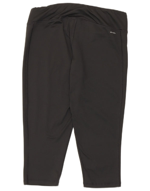 Adidas Womens Climalite Capri Leggings UK 16/18 Large Black Polyester
