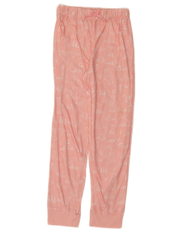 EDDIE BAUER Girls Tracksuit Trousers Joggers 10-11 Years Medium Pink