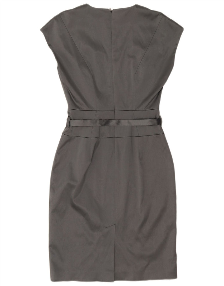 CALVIN KLEIN Womens Sheath Dress UK 10 Small  Grey Polyester