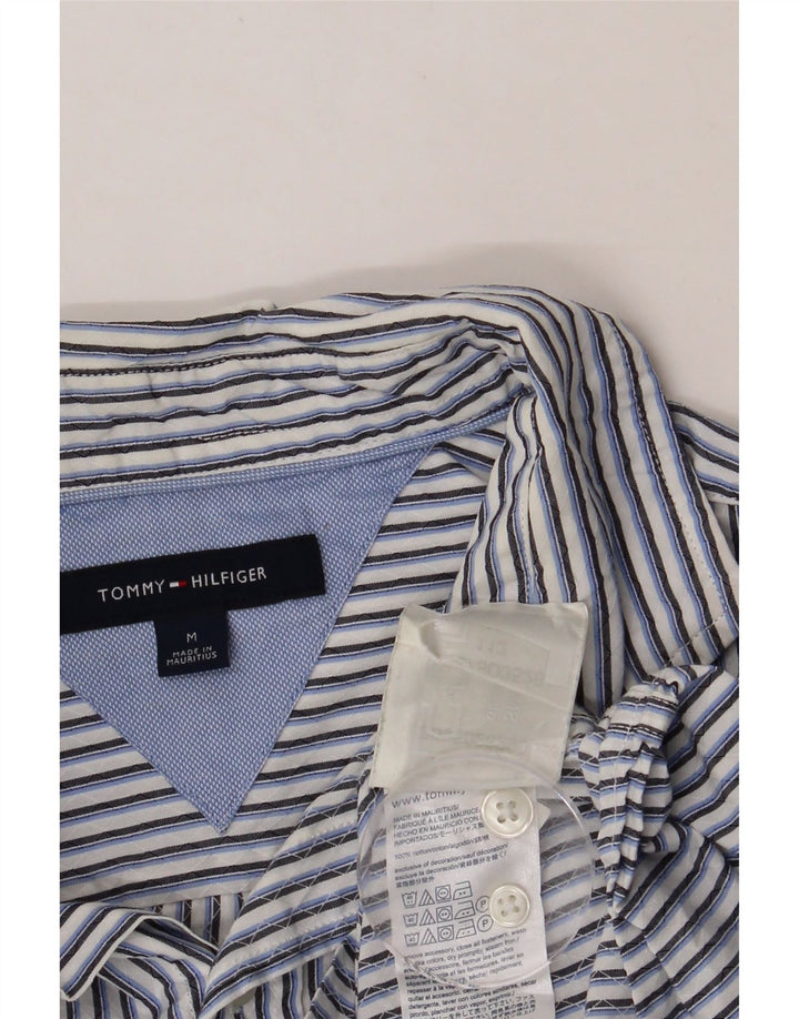 TOMMY HILFIGER Mens Shirt Medium Blue Striped Cotton Vintage Tommy Hilfiger and Second-Hand Tommy Hilfiger from Messina Hembry 