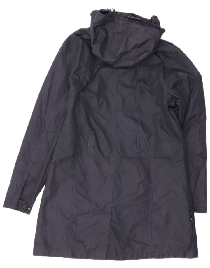 Mountain Warehouse Womens Hooded Raincoat UK 12 Medium Navy Blue Polyester
