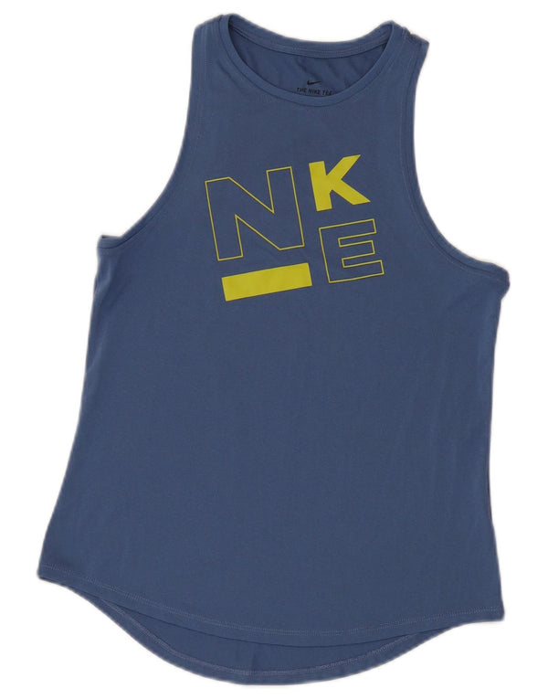 NIKE Mens Dri Fit Graphic Vest Top Small Blue