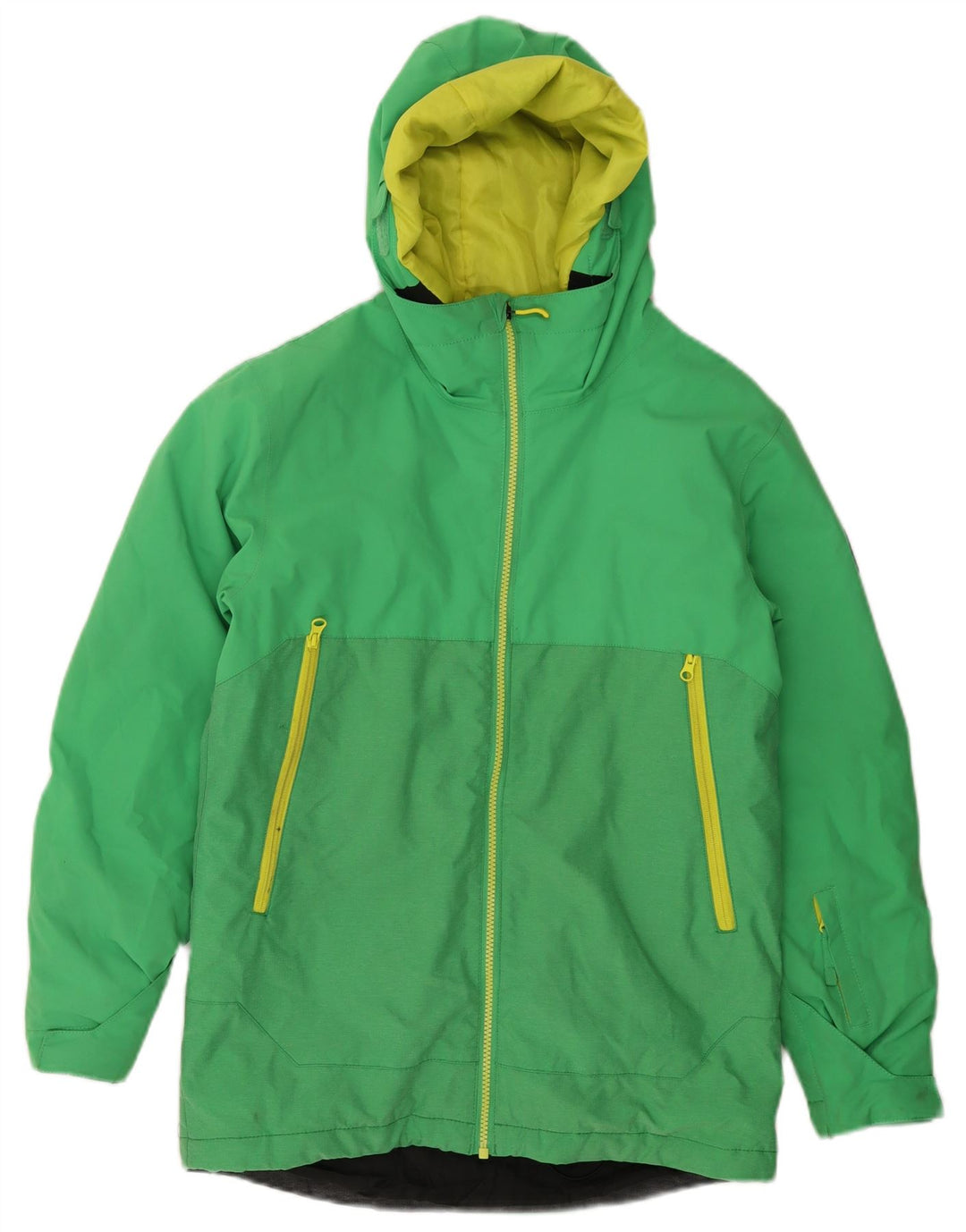 QUIKSILVER Boys Hooded Windbreaker Jacket 13-14 Years XL Green Nylon
