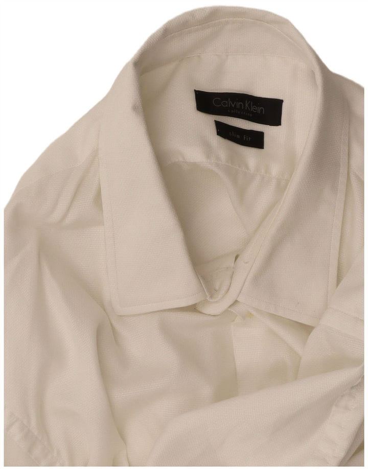 CALVIN KLEIN Mens Slim Fit Shirt Large White