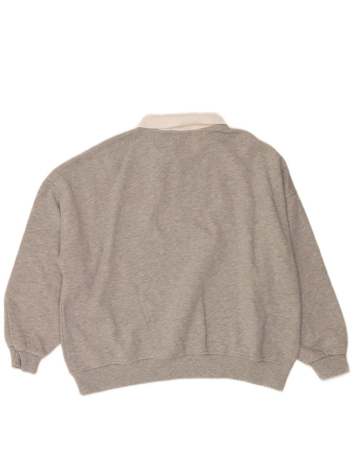 CONVERSE Womens Oversized Sweatshirt Jumper UK 10 Small Grey