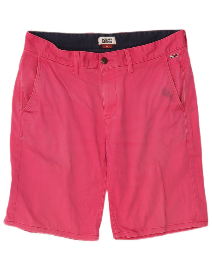 Tommy Hilfiger Mens Chino Shorts W32 Medium Pink Cotton