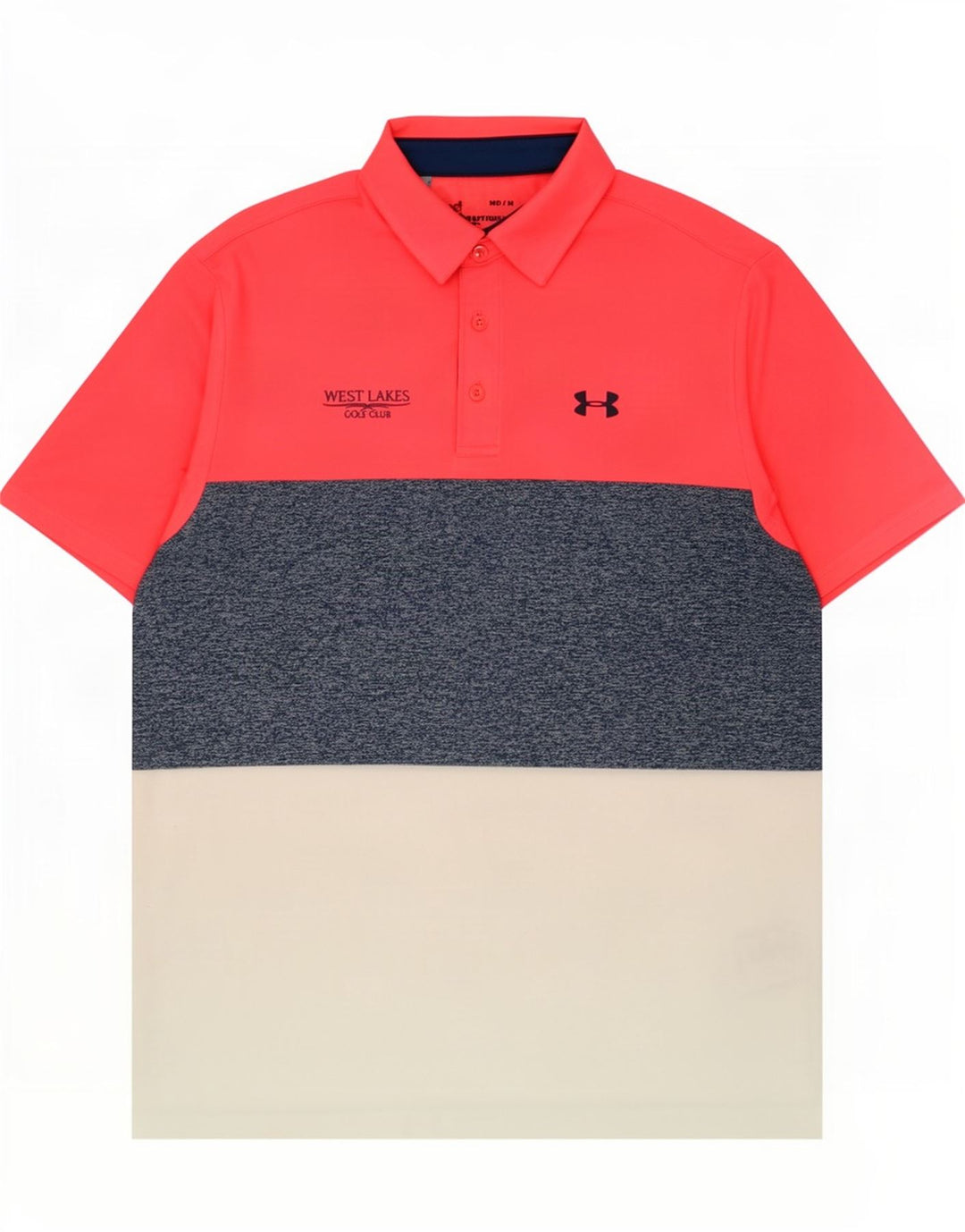 Under Armour Mens Polo Shirt Medium Multicoloured Colourblock Polyester