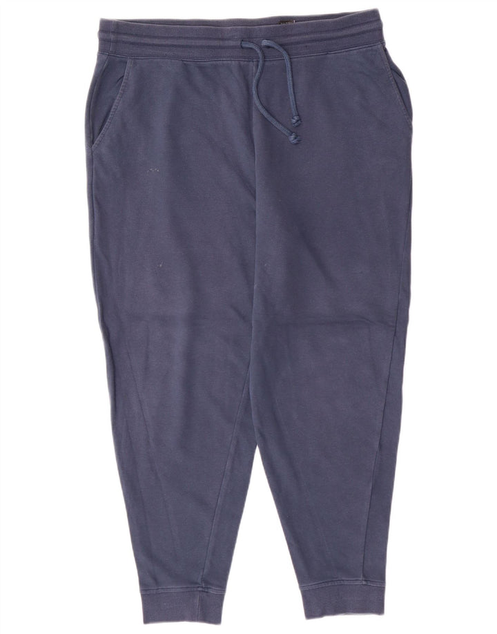 Marks & Spencer Womens Tracksuit Trousers Joggers UK 16 Large Navy Blue