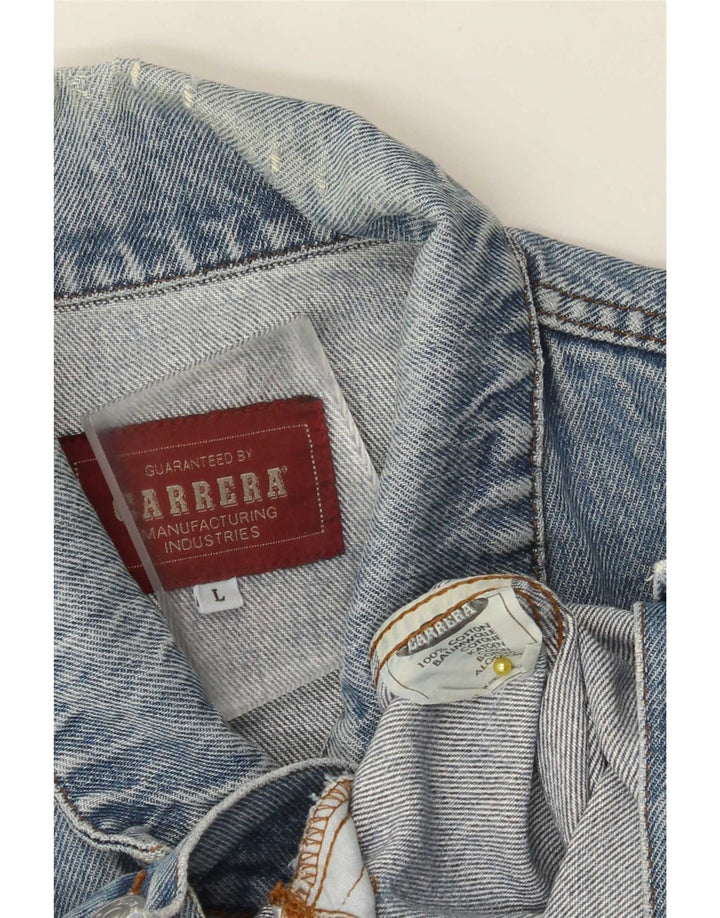 Carrera Mens Denim Jacket UK 40 Large Blue Cotton