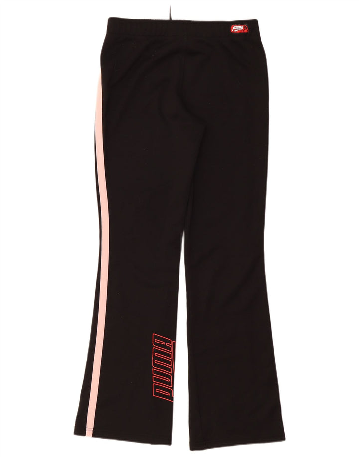 Puma Womens Graphic Tracksuit Trousers UK 10 Small Black Polyester