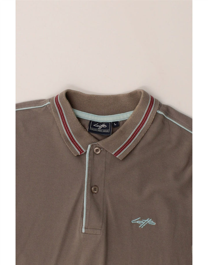 LOTTO Mens Polo Shirt Large Grey Cotton Vintage Lotto and Second-Hand Lotto from Messina Hembry 
