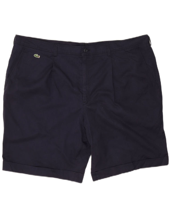 Lacoste Mens Chino Shorts IT 54 2XL W42 Navy Blue Polyester