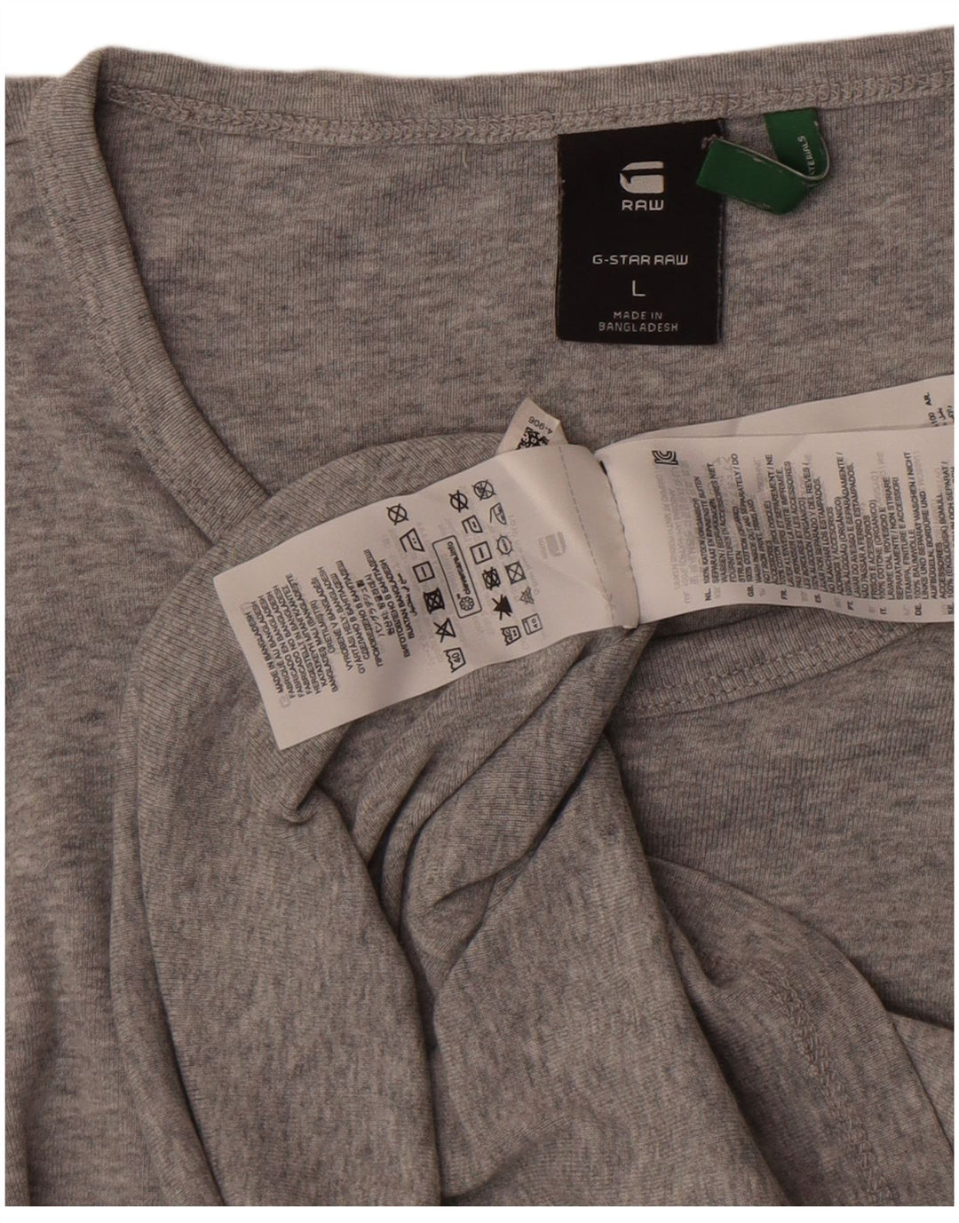 G-Star Womens T-Shirt Top UK 16 Large Grey Cotton