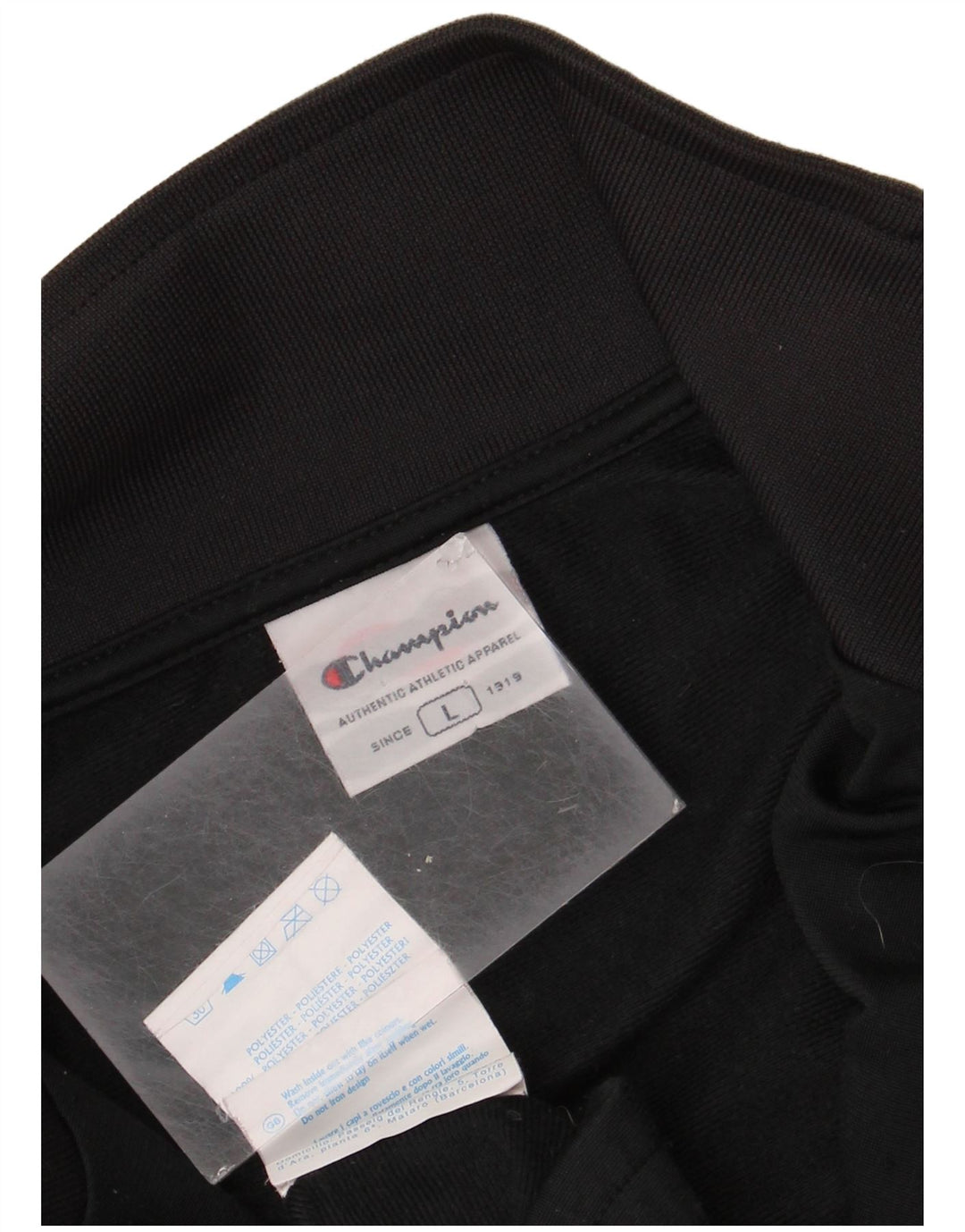 Champion Mens Tracksuit Top Jacket Large Black Colourblock Polyester