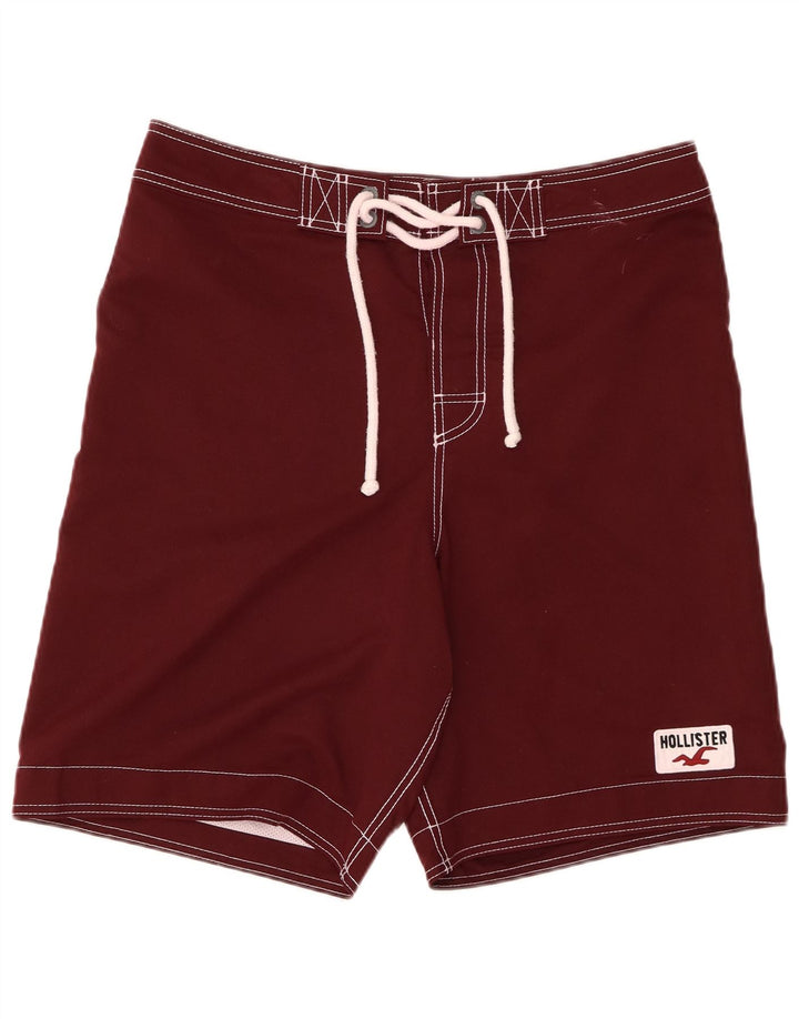 HOLLISTER Mens Swimming Shorts Medium  Burgundy Polyester