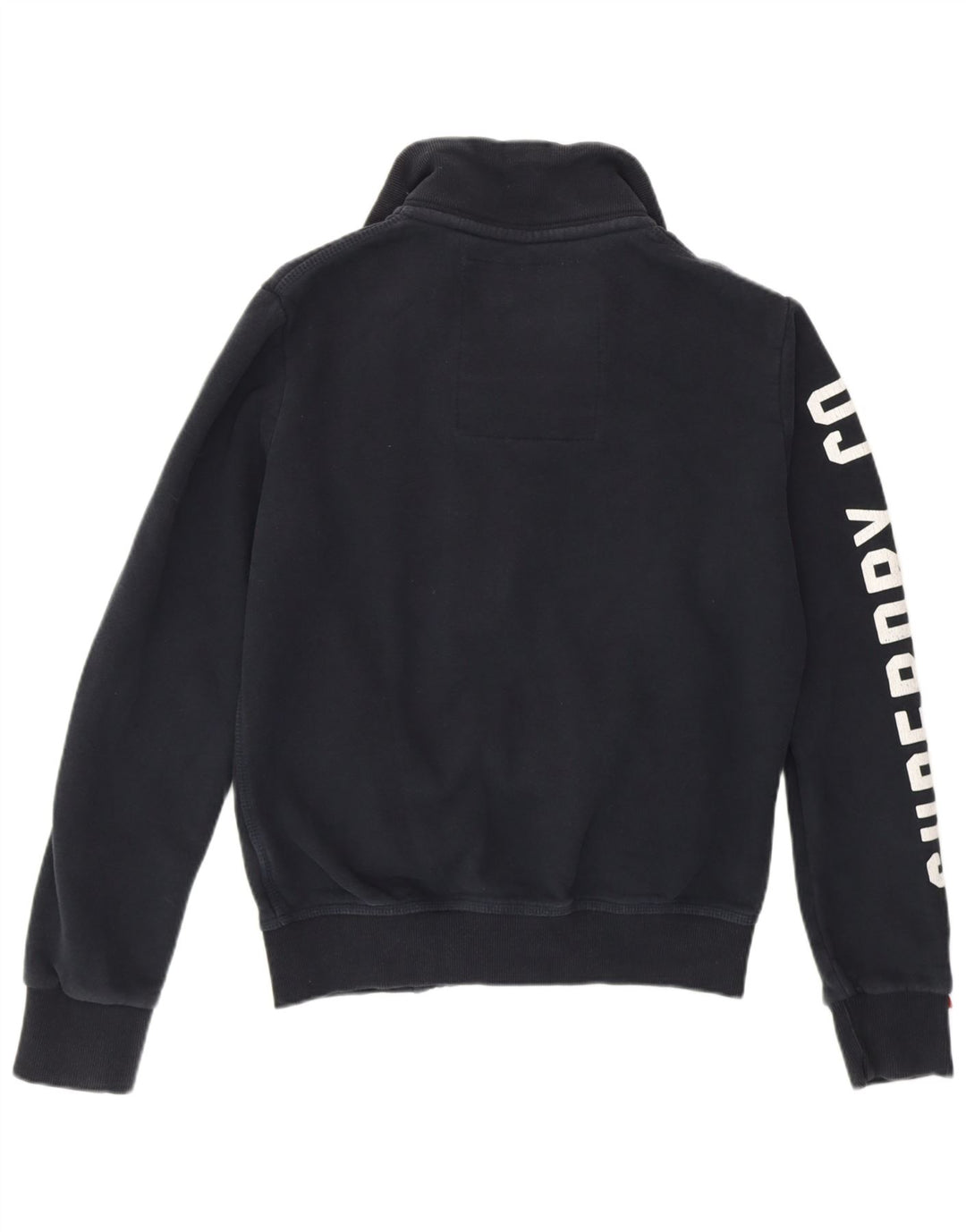 SUPERDRY Mens Graphic Sweatshirt Jumper Small Navy Blue Cotton