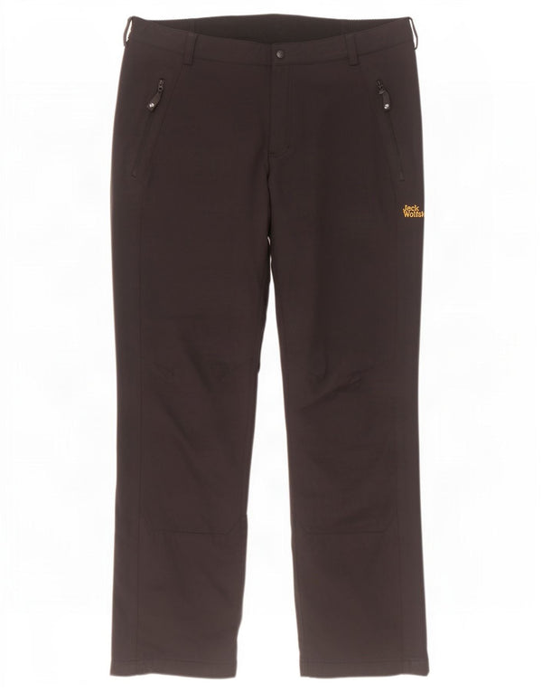 Jack Wolfskin Mens Hiking Cargo Trousers UK 44 XL W38 L32 Black Polyamide
