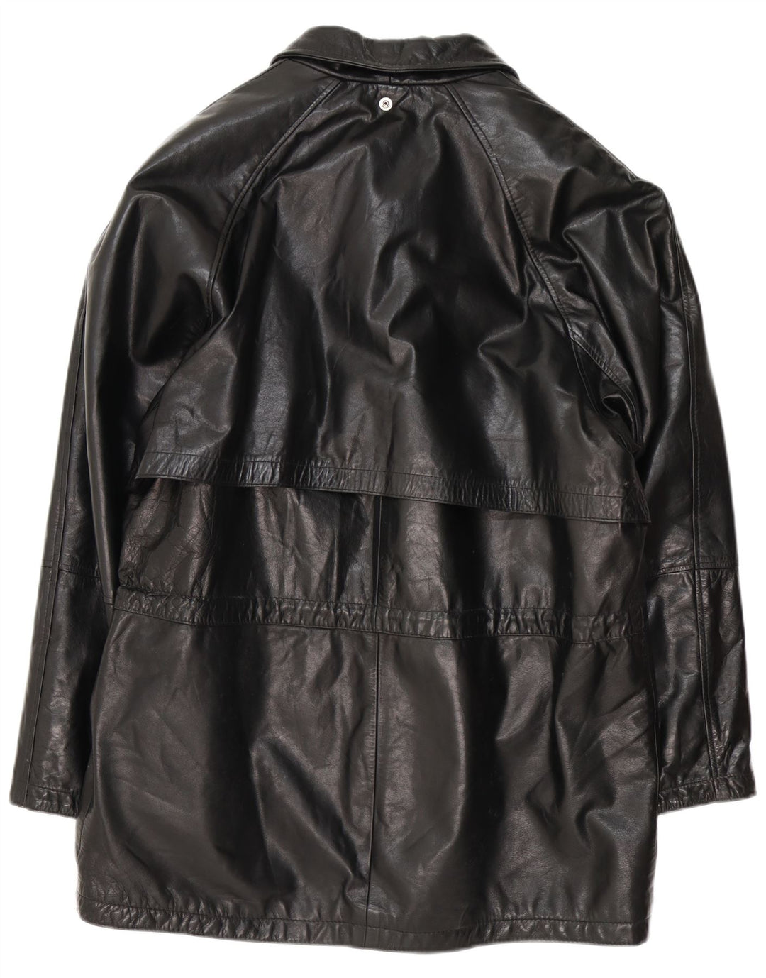 MORE & MORE  Mens Leather Coat UK 40 Large Black Leather