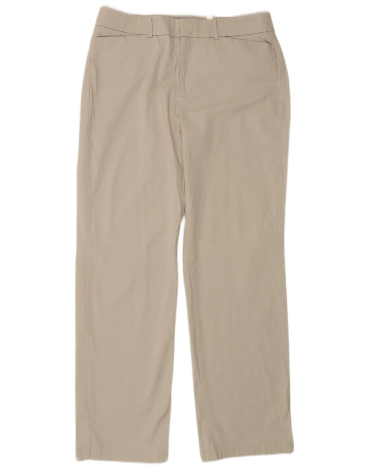 DOCKERS Womens Straight Casual Trousers US 12 Large W30 L30 Beige Cotton