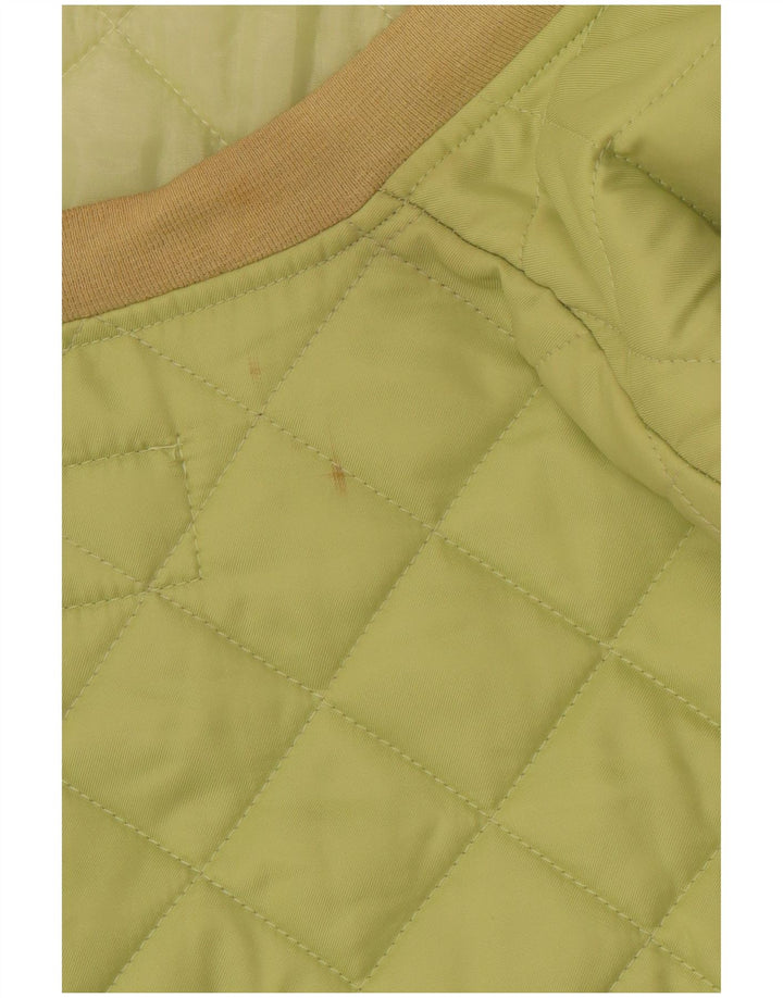 RIFLE Mens Quilted Gilet UK 38 Medium Green Polyamide