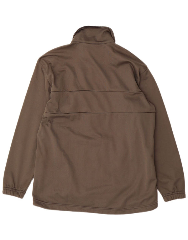 ASICS Womens Loose Fit Tracksuit Top Jacket UK 14 Medium Khaki