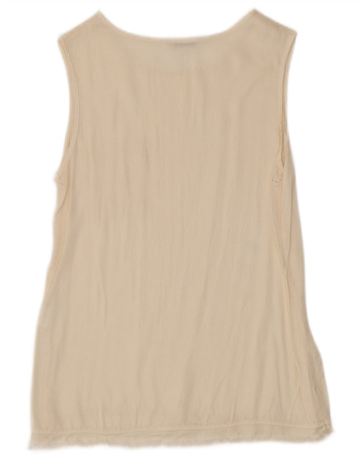 Motel Womens Vest Top UK 10 Small Beige Viscose