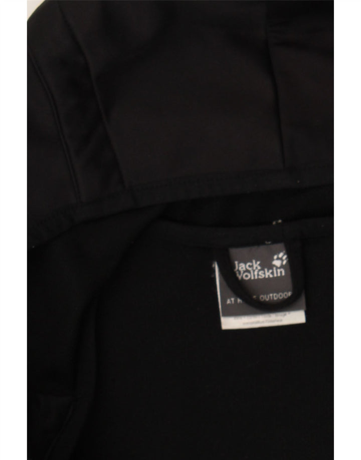 JACK WOLFSKIN Womens Hooded Windbreaker Jacket UK 12/14 Medium Black Vintage Jack Wolfskin and Second-Hand Jack Wolfskin from Messina Hembry 